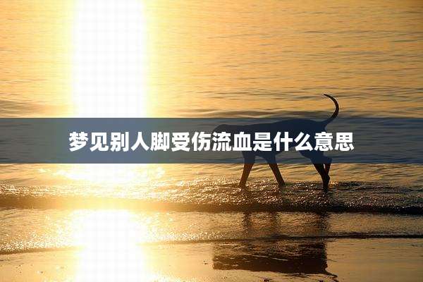 梦见别人脚受伤流血是什么意思