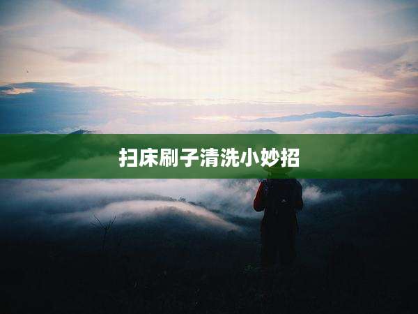 扫床刷子清洗小妙招