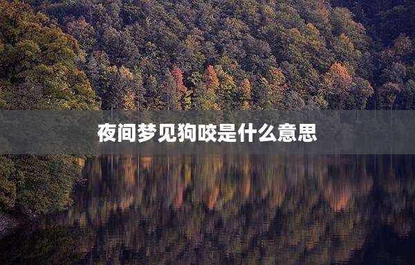 夜间梦见狗咬是什么意思