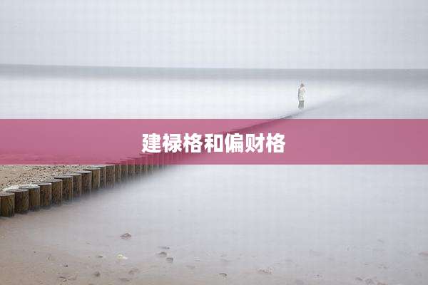 建禄格和偏财格
