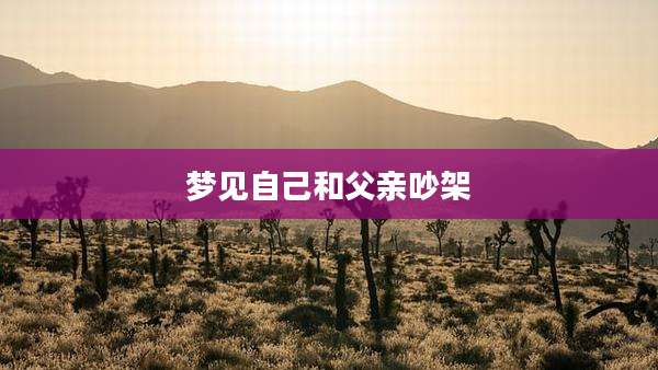 梦见自己和父亲吵架
