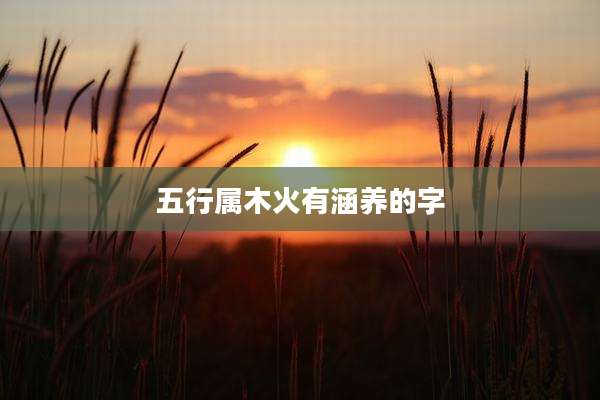 五行属木火有涵养的字