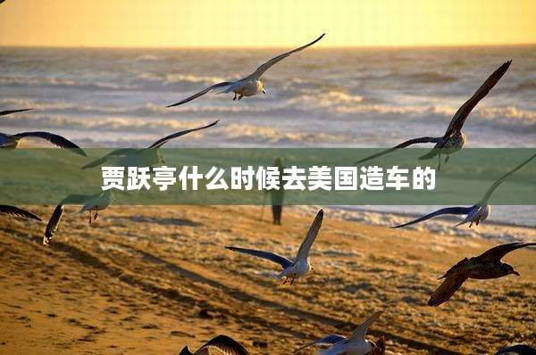 贾跃亭什么时候去美国造车的