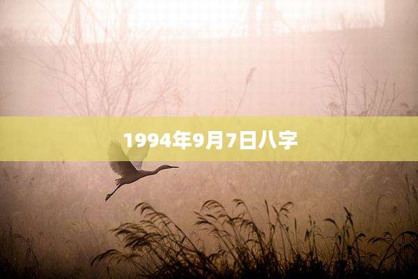 1994年9月7日八字