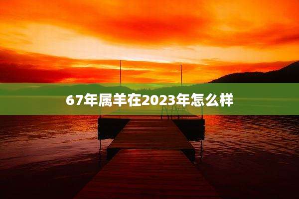 67年属羊在2023年怎么样