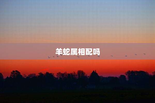 羊蛇属相配吗