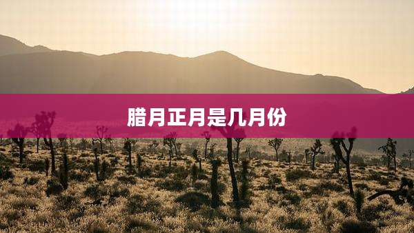 腊月正月是几月份
