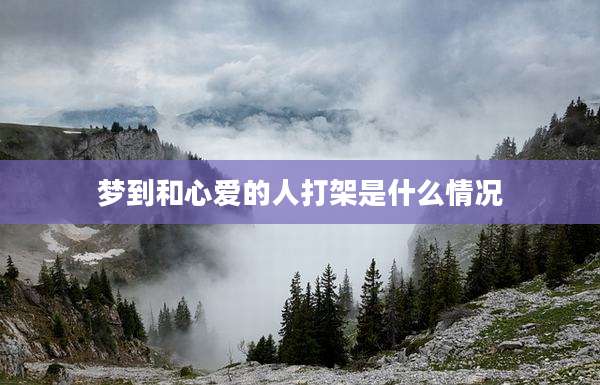 梦到和心爱的人打架是什么情况