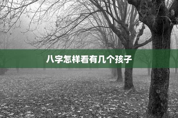 八字怎样看有几个孩子