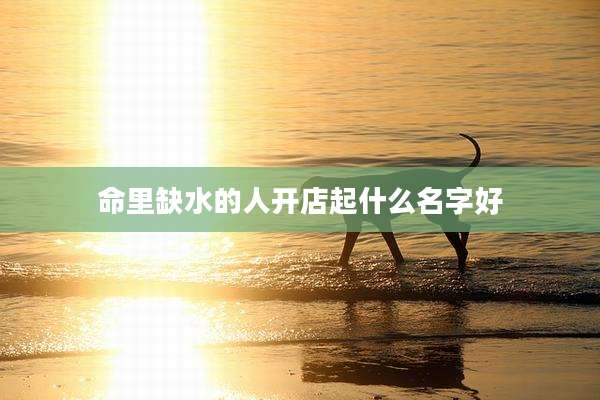 命里缺水的人开店起什么名字好