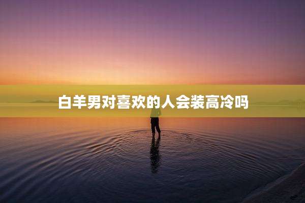 白羊男对喜欢的人会装高冷吗