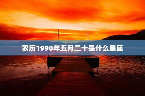 农历1990年五月二十是什么星座