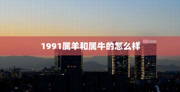 1991属羊和属牛的怎么样