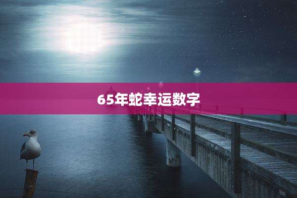 65年蛇幸运数字