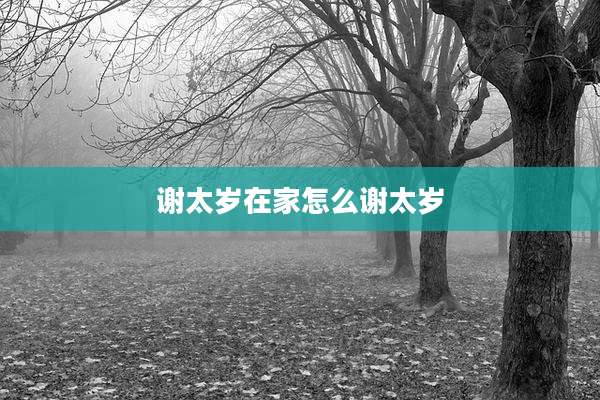 谢太岁在家怎么谢太岁
