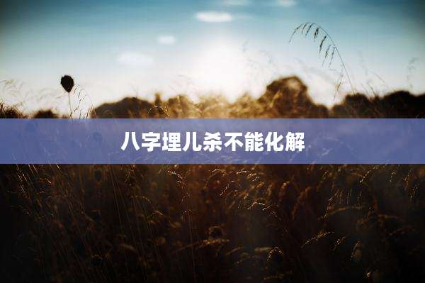 八字埋儿杀不能化解