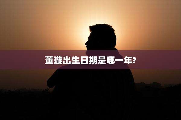 董璇出生日期是哪一年?
