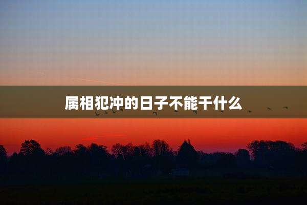属相犯冲的日子不能干什么