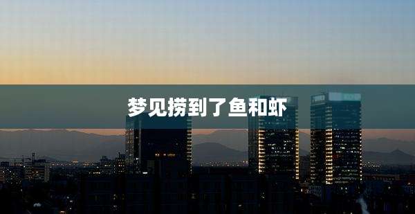 梦见捞到了鱼和虾