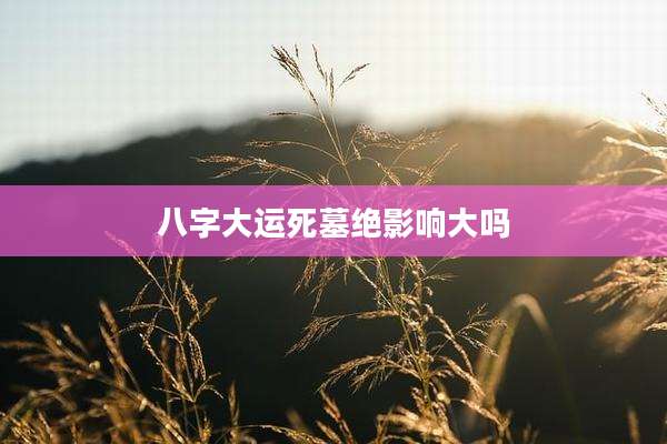 八字大运死墓绝影响大吗