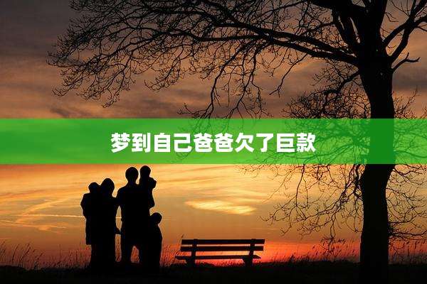 梦到自己爸爸欠了巨款