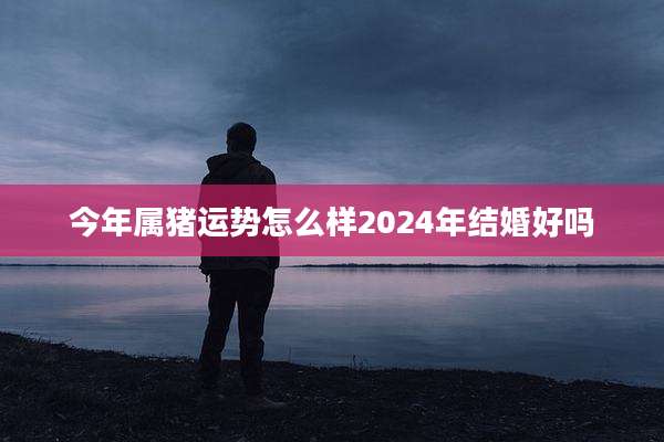 今年属猪运势怎么样2024年结婚好吗
