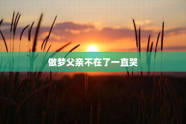 做梦父亲不在了一直哭