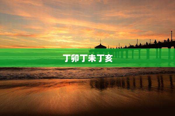 丁卯丁未丁亥