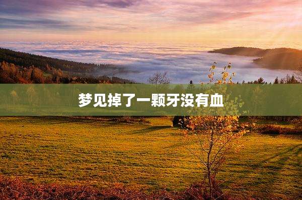 梦见掉了一颗牙没有血
