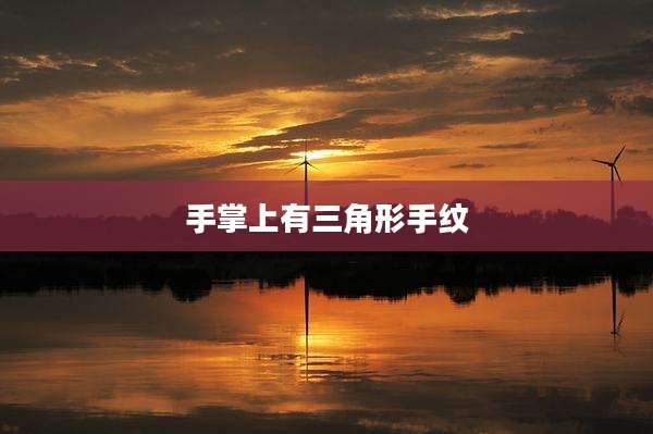 手掌上有三角形手纹