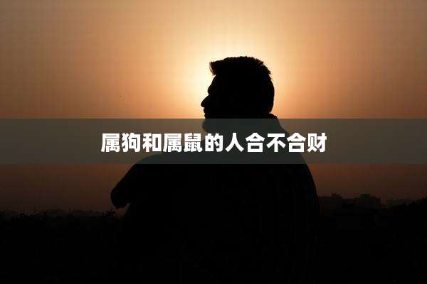 属狗和属鼠的人合不合财