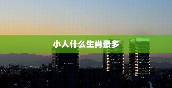 小人什么生肖最多