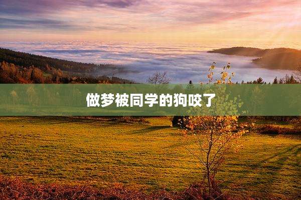 做梦被同学的狗咬了