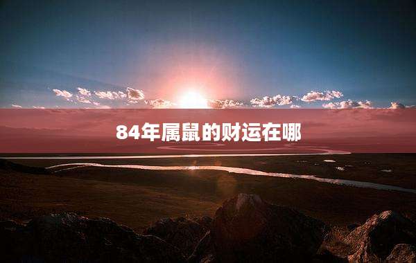 84年属鼠的财运在哪