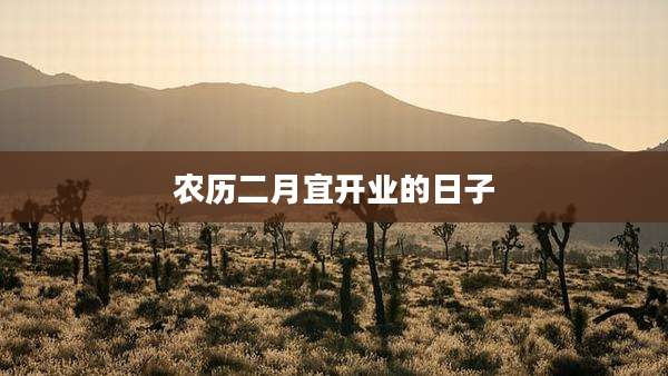 农历二月宜开业的日子