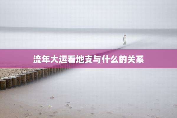 流年大运看地支与什么的关系