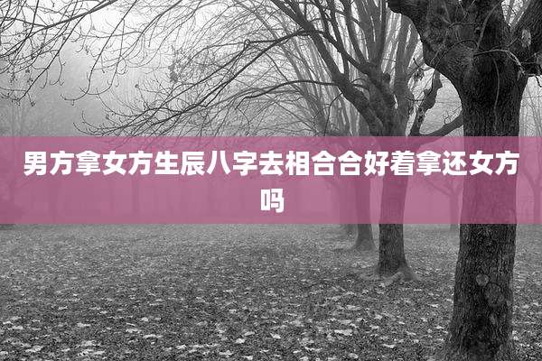 男方拿女方生辰八字去相合合好着拿还女方吗