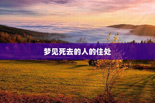 梦见死去的人的住处
