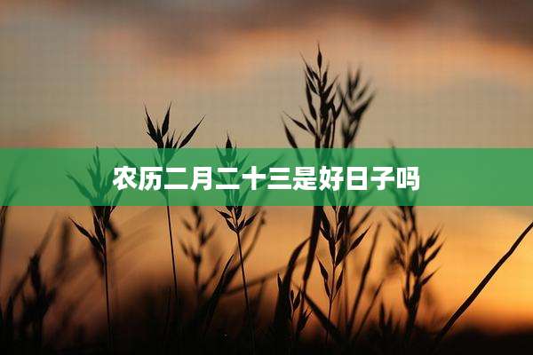 农历二月二十三是好日子吗