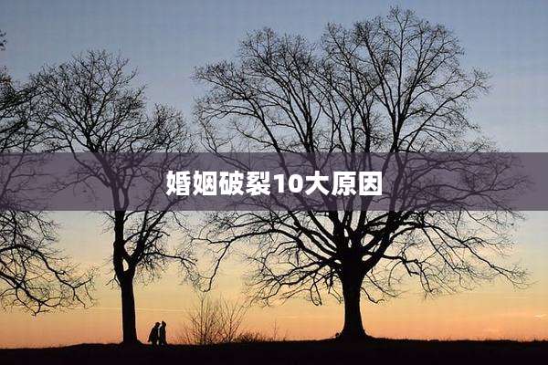 婚姻破裂10大原因