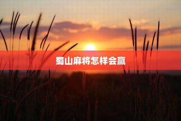 蜀山麻将怎样会赢