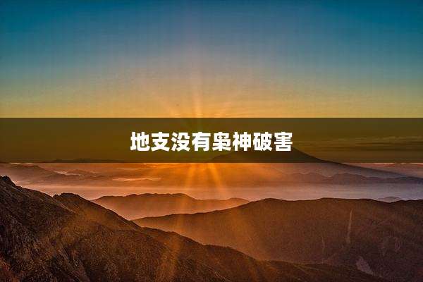 地支没有枭神破害
