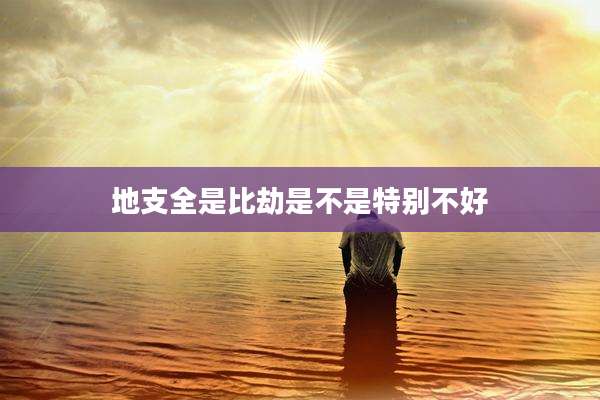 地支全是比劫是不是特别不好