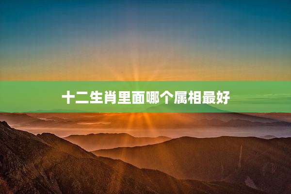 十二生肖里面哪个属相最好