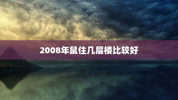 2008年鼠住几层楼比较好
