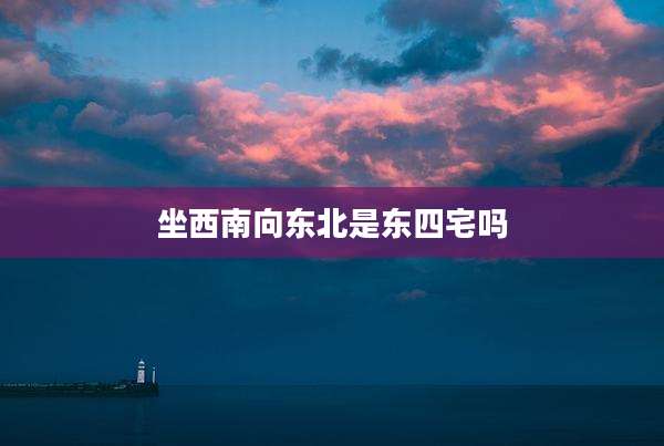 坐西南向东北是东四宅吗