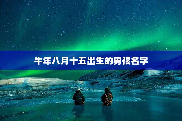 牛年八月十五出生的男孩名字