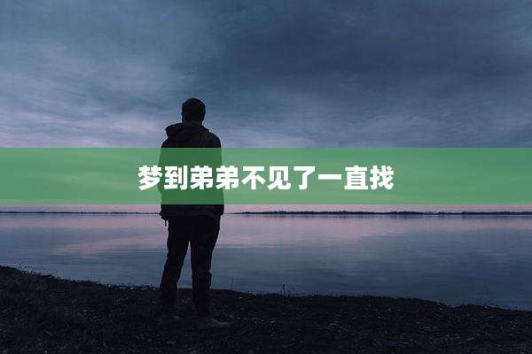梦到弟弟不见了一直找