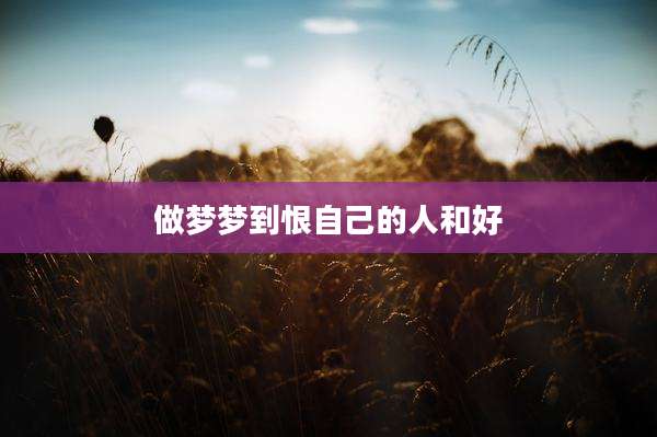 做梦梦到恨自己的人和好