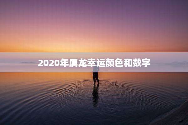 2020年属龙幸运颜色和数字
